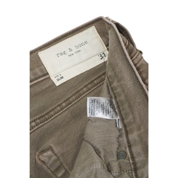 Rag & Bone Fit 2 Slim Jeans Brown Stretch Denim 31 Men’s Classic Casual Style - Picture 4 of 6